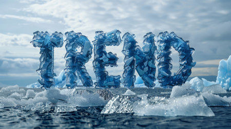 Iceberg Social media trend concept art poster.の素材