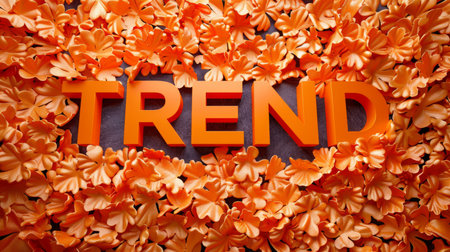Orange Social media trend concept art poster.の素材