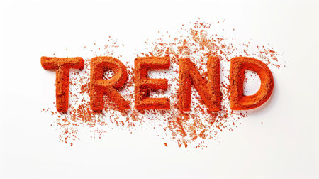 Social media Trend symbol created in Paprika Typography.の素材