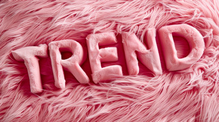 Pink Fur Social media trend concept art poster.の素材