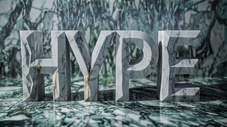 Grey Marble Social media hype concept art poster.の素材