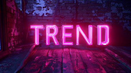Pink LED Social media trend concept art poster.の素材