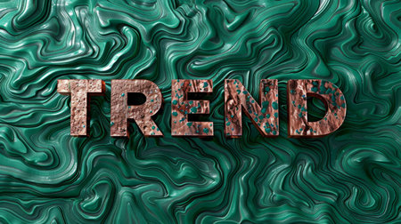 Malachite Crystal Social media trend concept art poster.の素材