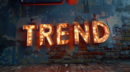White LED Social media trend concept art poster.の素材