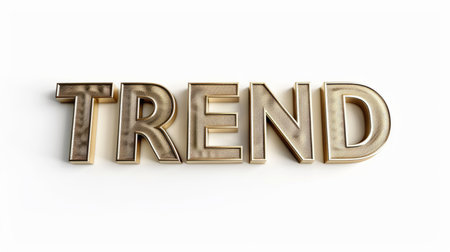 Social media Trend symbol created in Art Deco Typography.の素材