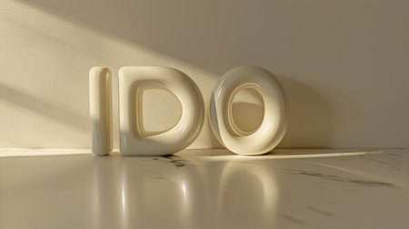 Beige Glossy Surface Decentralized fundraising concept art poster.の素材