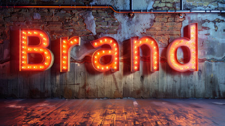 Accent Lighting Identity and Trademark concept art poster.の素材