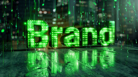 Green LED Identity and Trademark concept art poster.の素材