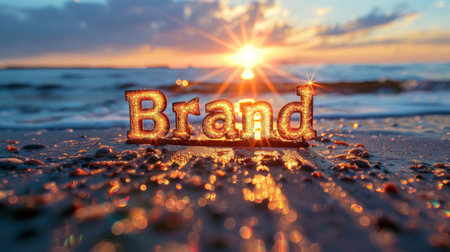 Sunset Identity and Trademark concept art poster.の素材