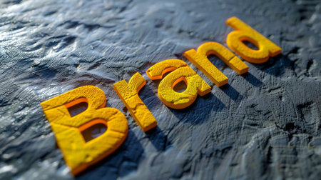 Yellow Glossy Surface Identity and Trademark concept art poster.の素材