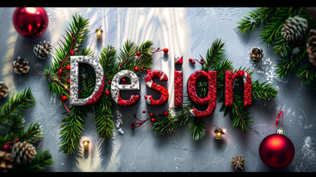 Christmas Art and Creativity concept art poster.の素材