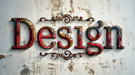 Graphics and Style symbol created in Vintage Typography.の素材