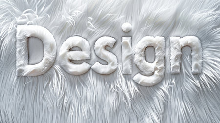 White Fur Art and Creativity concept art poster.の素材