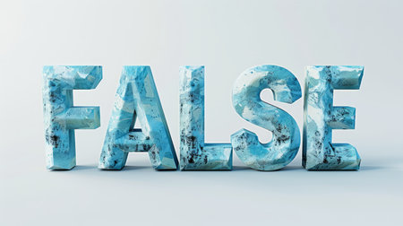 Mistake and Fraud symbol created in 3D Typography.の素材