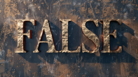 Antique Gold Fake and Misinformation concept art poster.の素材