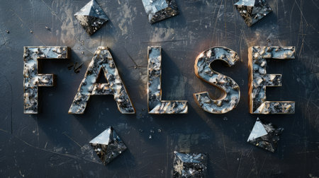 Black Diamond Crystal Fake and Misinformation concept art poster.の素材