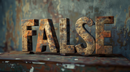 Bronze Fake and Misinformation concept art poster.の素材