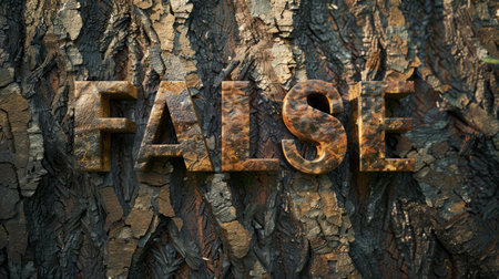 Rustic Leather Fake and Misinformation concept art poster.の素材