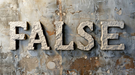 Travertino Fake and Misinformation concept art poster.の素材