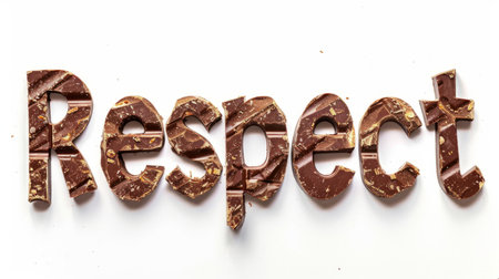 Honor and Appreciation symbol created in Chocolate Typography.の素材