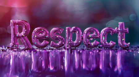 Violet Glossy Surface Honor and Appreciation concept art poster.の素材