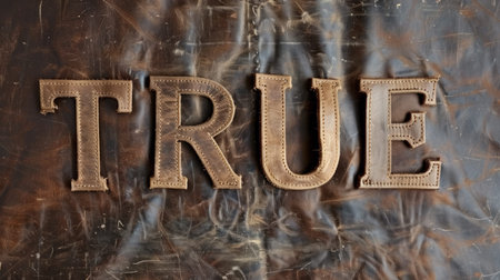 Rustic Leather Verification and Reality concept art poster.の素材