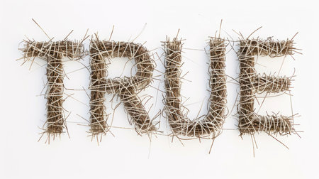 Verification and Reality symbol created in String Art Lettering.の素材