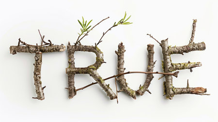 Verification and Reality symbol created in Willow Twig Letters.の素材