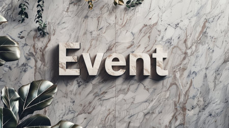 Beige Marble Celebration and Party concept art poster.の素材