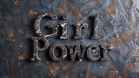 Black Marble Empowerment and Feminism concept art poster.の素材