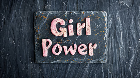 Slate Stone Empowerment and Feminism concept art poster.の素材