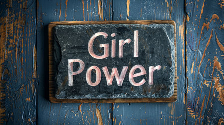 Slate Stone Empowerment and Feminism concept art poster.の素材