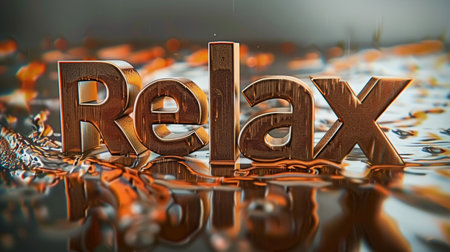 Brown Glossy Surface Stress Relief concept art poster.の素材