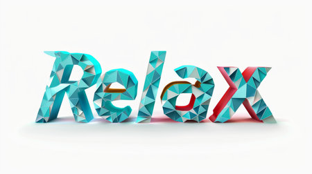 Stress Relief symbol created in Low-Poly Art.の素材