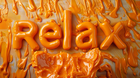 Orange Slime Stress Relief concept art poster.の素材