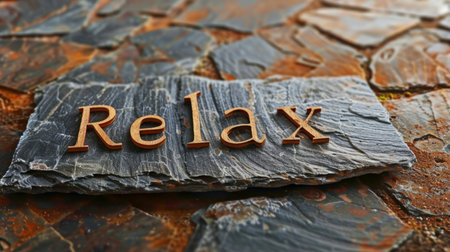 Slate Stone Stress Relief concept art poster.の素材