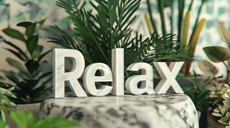 White Marble Stress Relief concept art poster.の素材