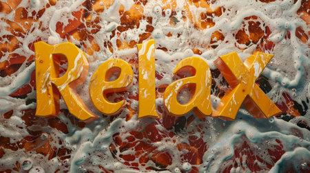 Yellow Marble Stress Relief concept art poster.の素材