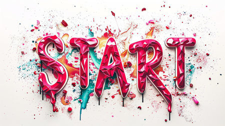 Launch and Beginning symbol created in 3D Calligraphy.の素材