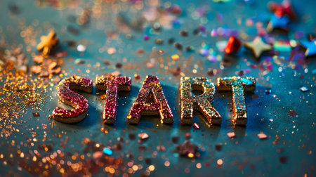 Glitter Launch and Beginning concept art poster.の素材