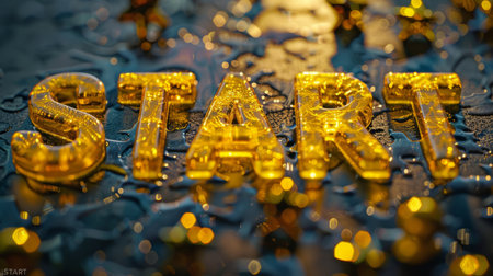 Yellow Glass Launch and Beginning concept art poster.の素材