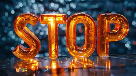 Orange Glass End and Restriction concept art poster.の素材