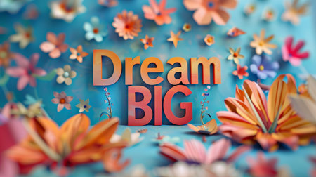 Paper Craft Personal development concept art poster.の素材