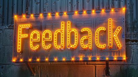 Yellow LED Customer review concept art poster.の素材