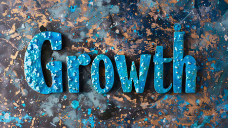 Turquoise Crystal Business development concept art poster.の素材