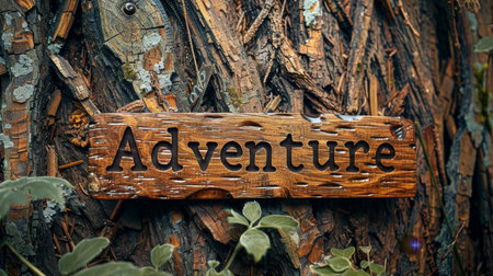 Wooden Oak Travel experiences concept art poster.の素材