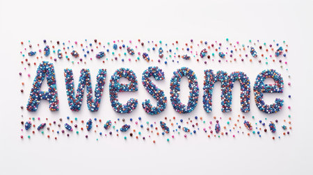 Breathtaking moments symbol created in Beaded Lettering.の素材