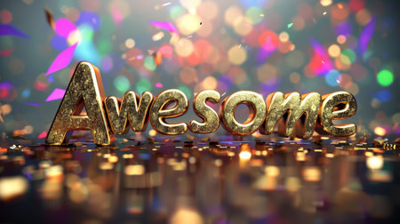 Golden Breathtaking moments concept art poster.の素材