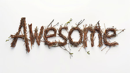 Breathtaking moments symbol created in Willow Twig Letters.の素材