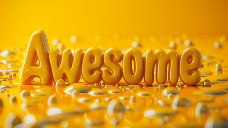 Yellow Breathtaking moments concept art poster.の素材